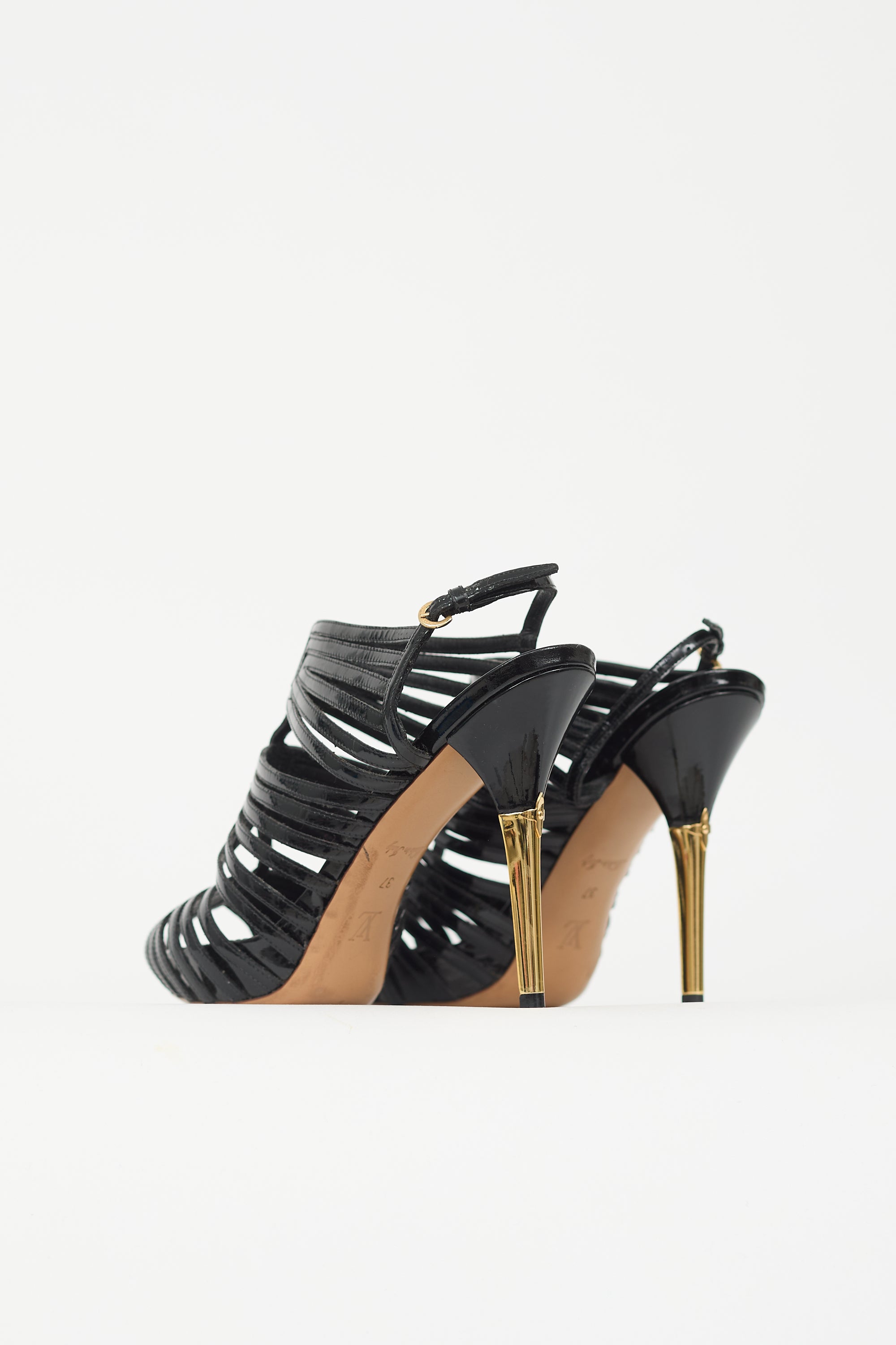 Louis Vuitton Patent Leather Marbella Heel
