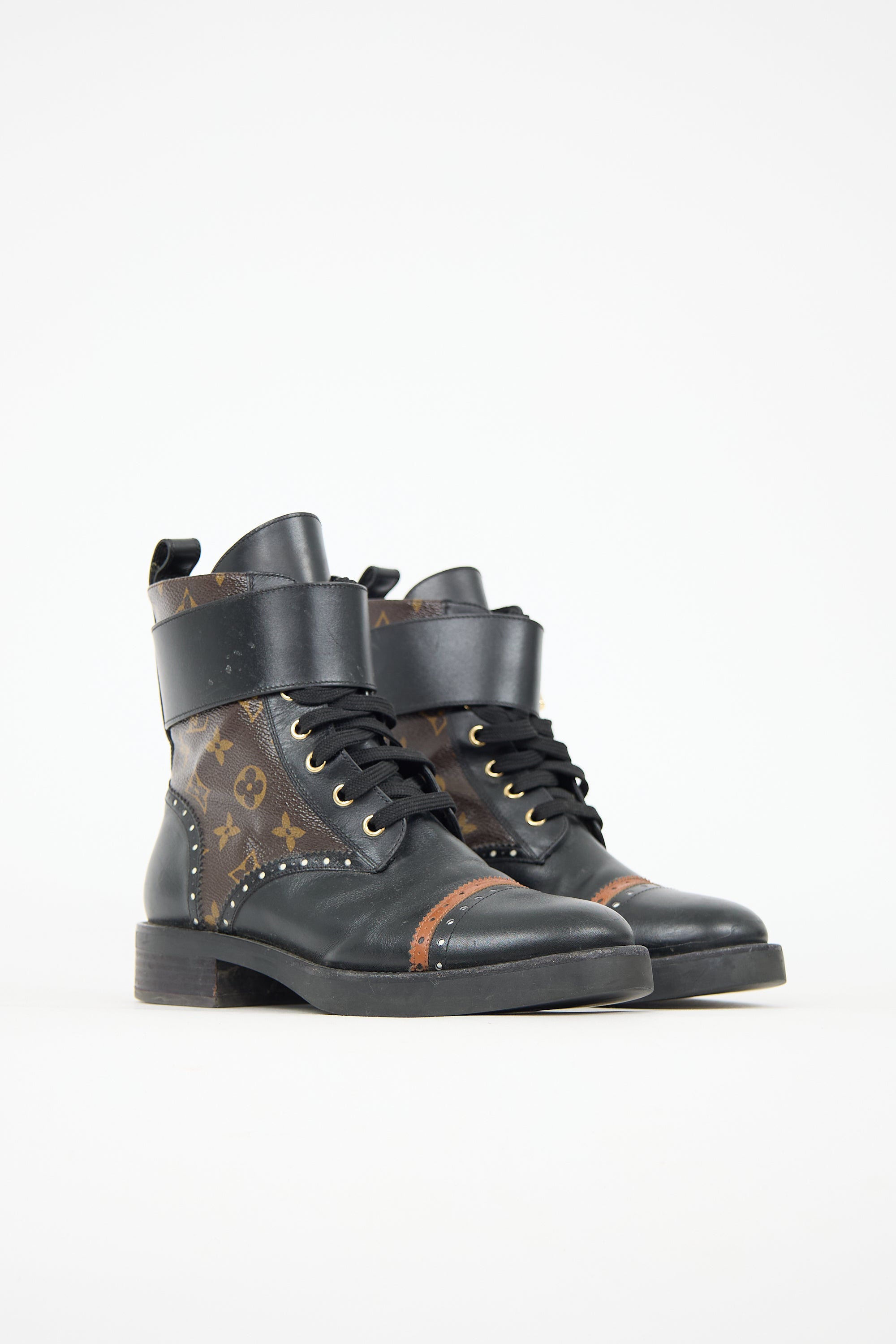 Louis Vuitton Leather LV Monogram Boot
