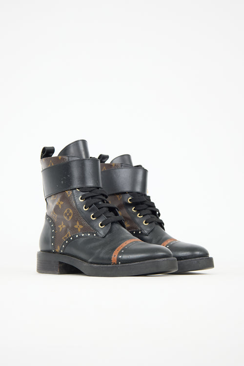 Louis Vuitton Leather LV Monogram Boot