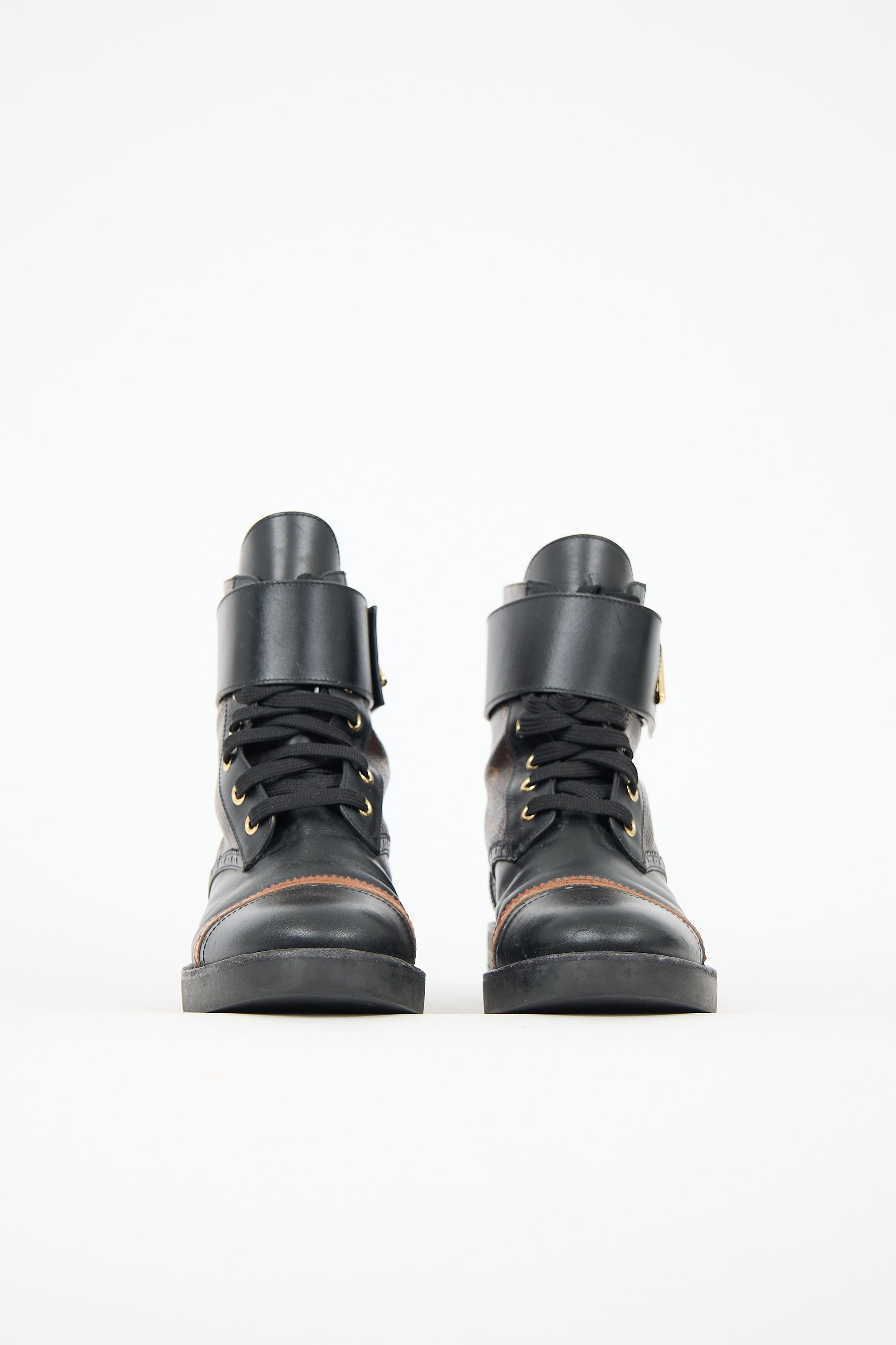 Louis Vuitton Leather LV Monogram Boot