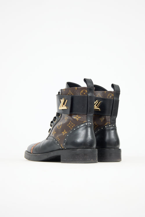 Louis Vuitton Leather LV Monogram Boot