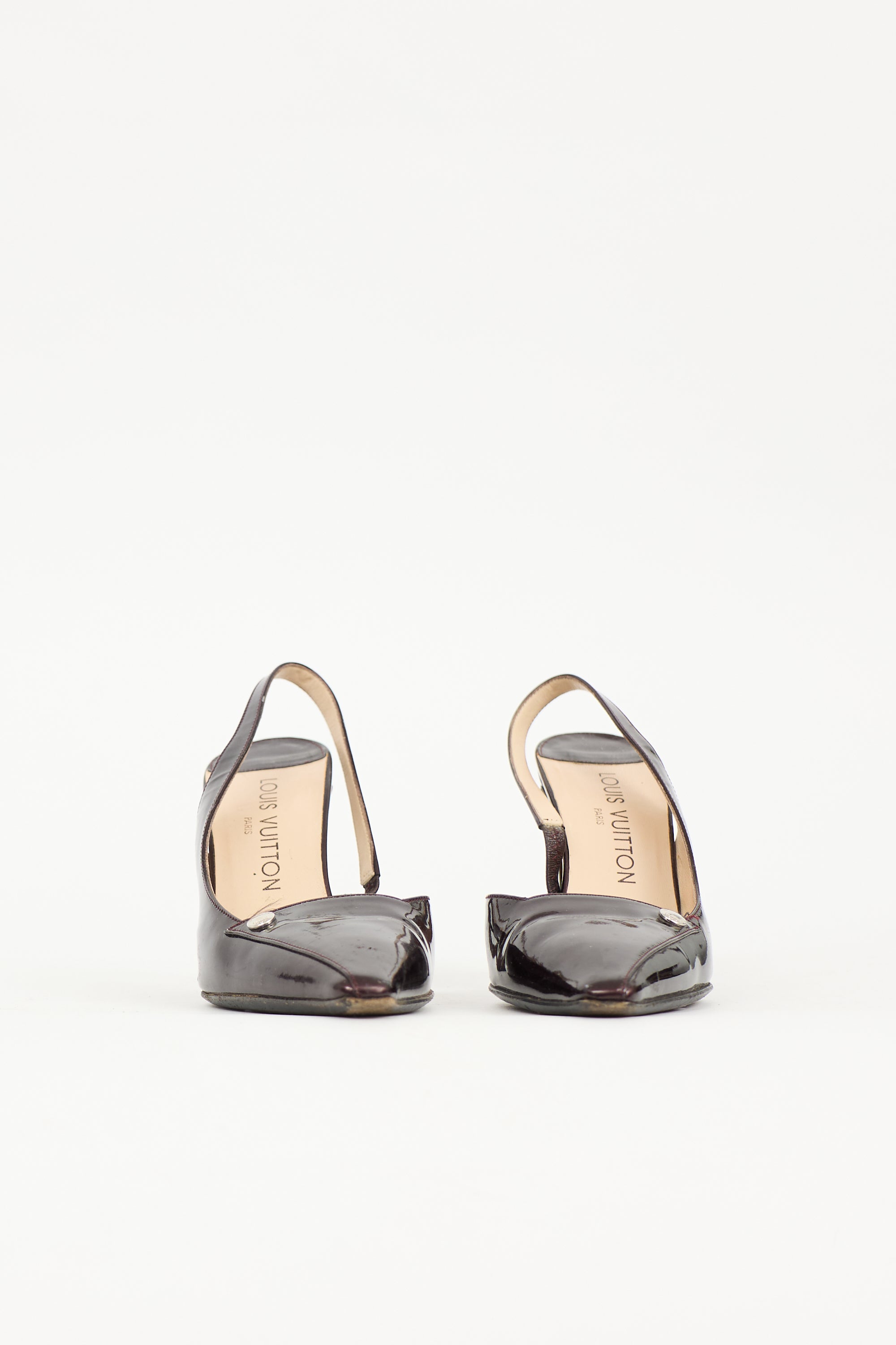 Louis Vuitton Patent Leather Slingback Heel