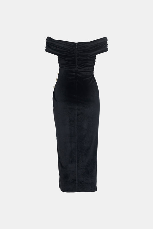 LPA Velvet Off Shoulder Dress