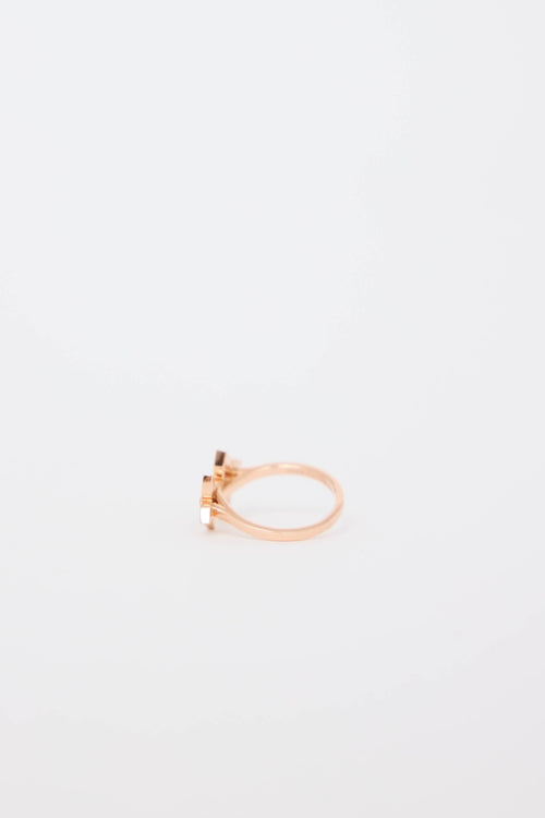 Louis Vuitton 18K Rose Gold & Diamond Idylle Double Blossom Ring