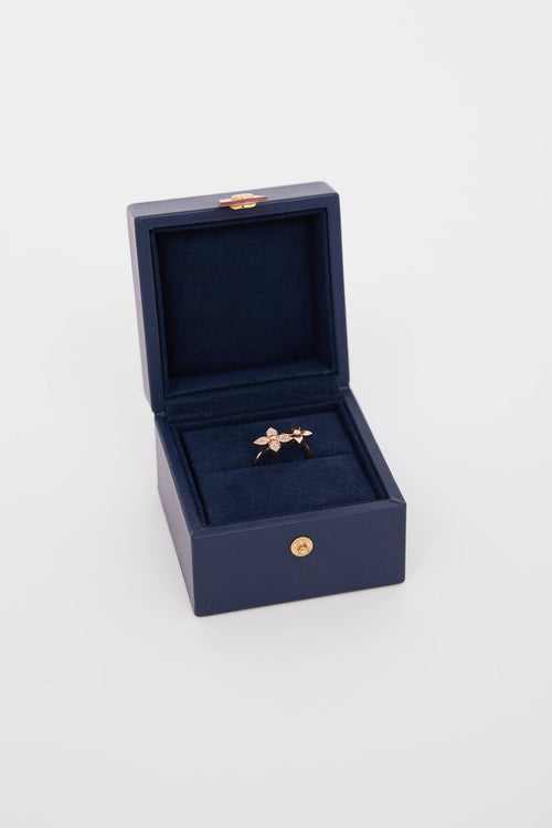 Louis Vuitton 18K Rose Gold & Diamond Idylle Double Blossom Ring