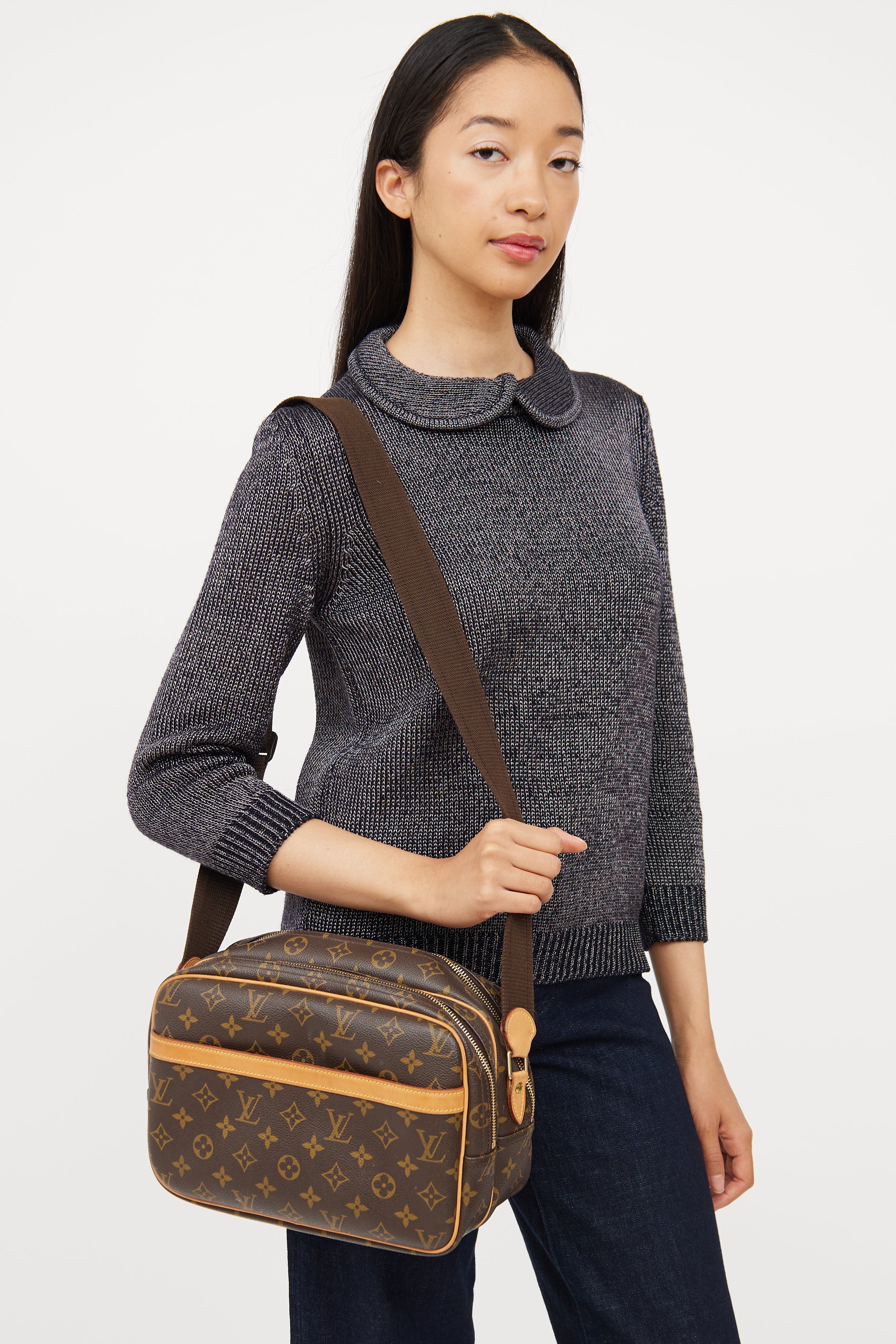 Louis Vuitton Brown Monogram Reporter Bag