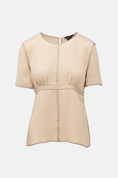 Louis Vuitton Textured Silk Blouse
