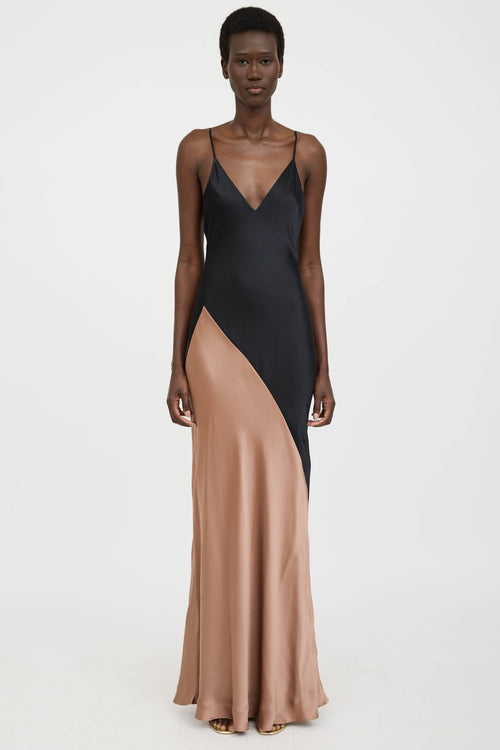 L'AgenceSilk Colourblock Dress