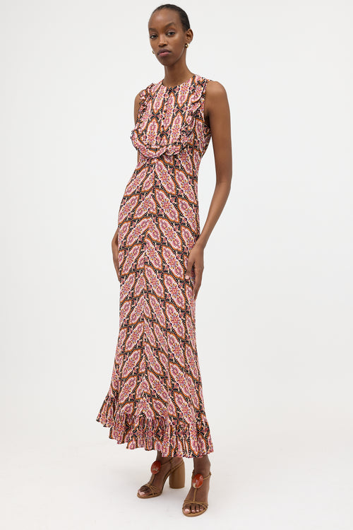 La DoubleJ Printed Frilly Dress