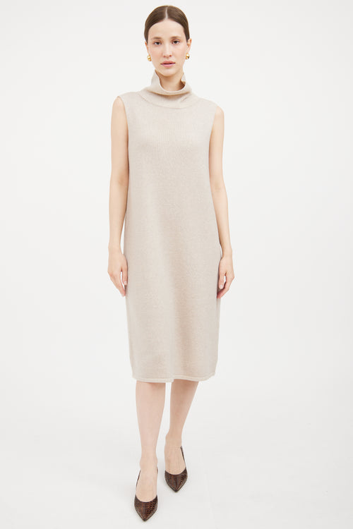 Wool Blend Turtleneck Dress