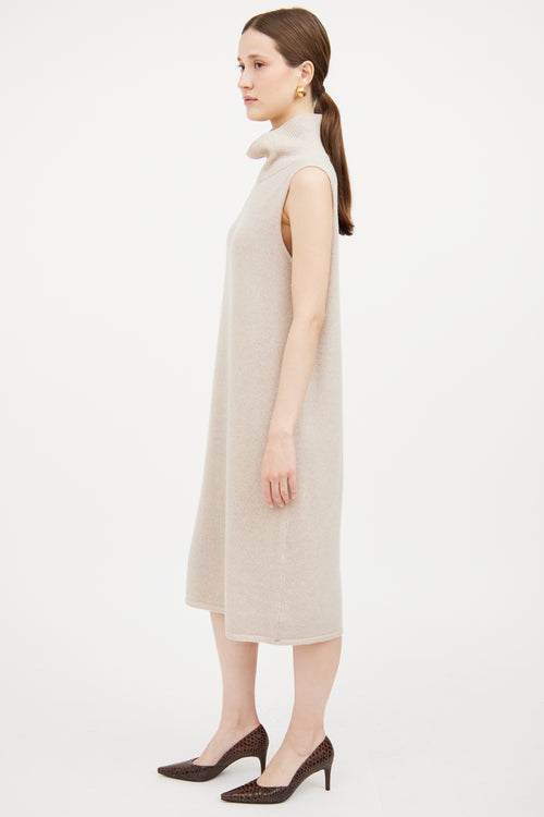 Wool Blend Turtleneck Dress