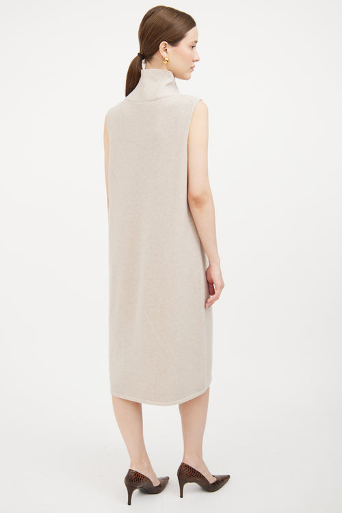 Wool Blend Turtleneck Dress