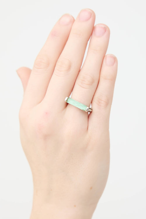 Lagos Sterling Silver Caviar Maya Stone Stack Ring