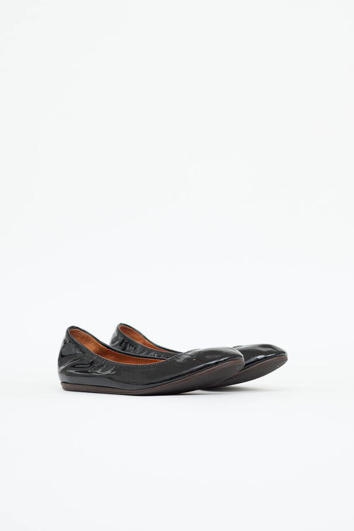 Lanvin Patent Scrunch Ballet Flat