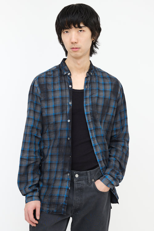 Lanvin Plaid Button Up Shirt