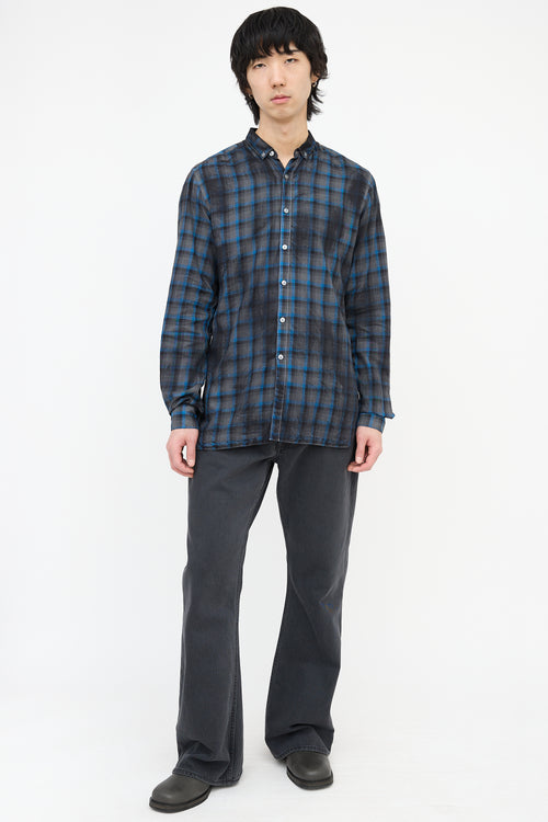 Lanvin Plaid Button Up Shirt