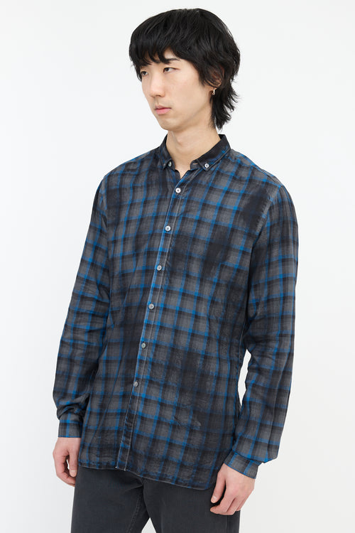 Lanvin Plaid Button Up Shirt