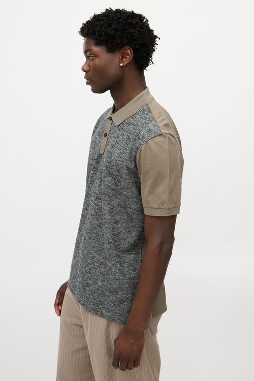 Lanvin Grey & Green Polo