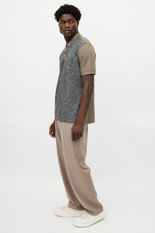 Lanvin Grey & Green Polo