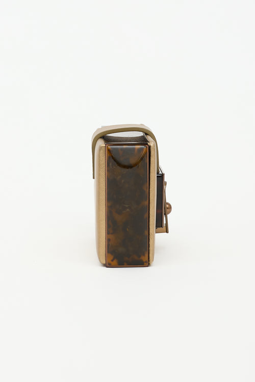 Lanvin Leather Sculptural Clutch