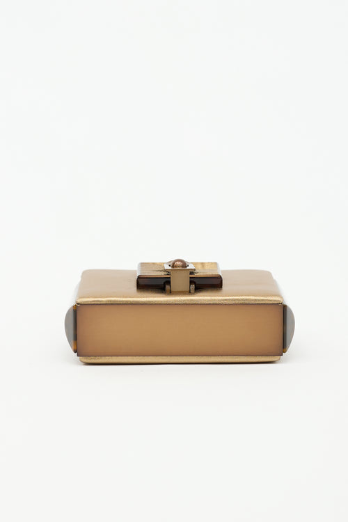 Lanvin Leather Sculptural Clutch