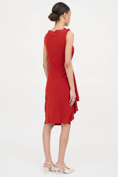 Lanvin 2005 Draped Midi Dress