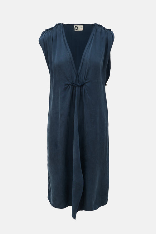 Lanvin Sandwashed Cupro Shift Dress