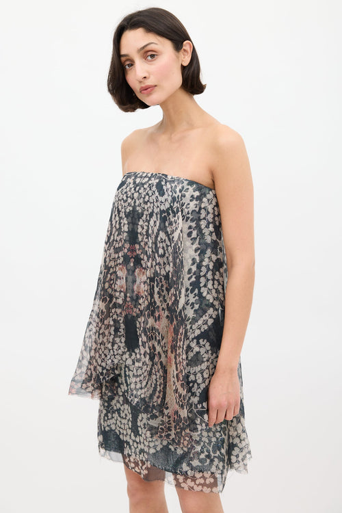 Lanvin Spring 2015 Grey & Multi Silk & Sequin Dress