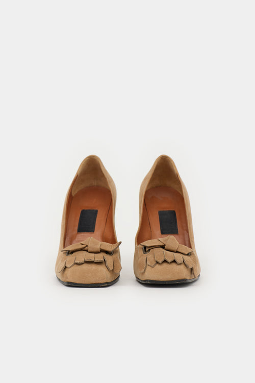 Lanvin Suede Fringe Pump