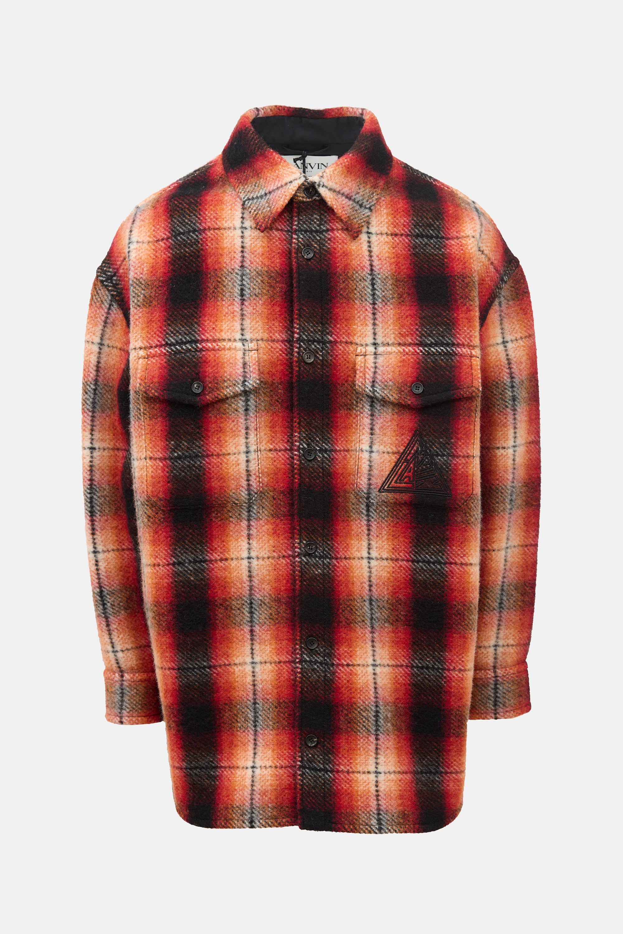 Lanvin Wool Check Oversized Shirt