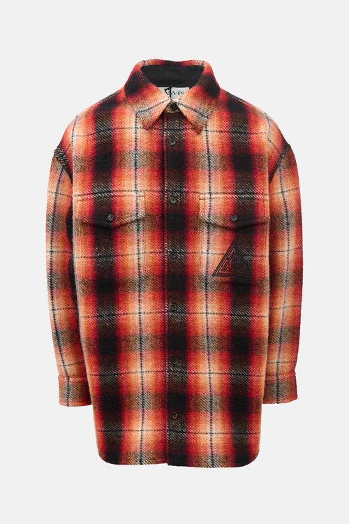 Lanvin Wool Check Oversized Shirt