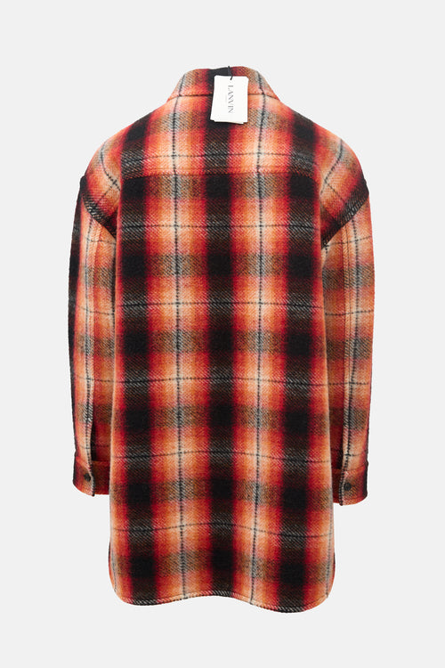 Lanvin Wool Check Oversized Shirt