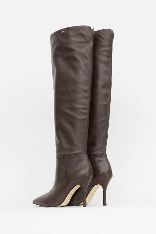 Larroude Leather Kate Hi Boot