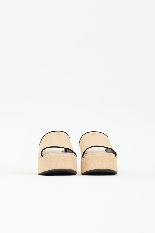 Larroude Raffia Charli Mule