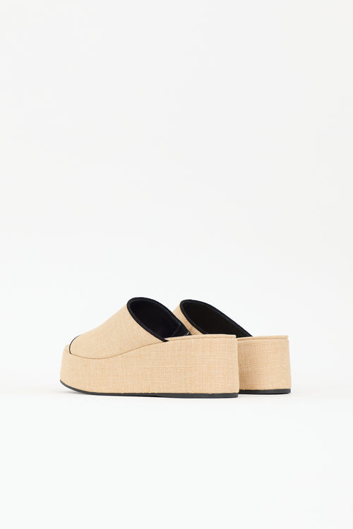 Larroude Raffia Charli Mule