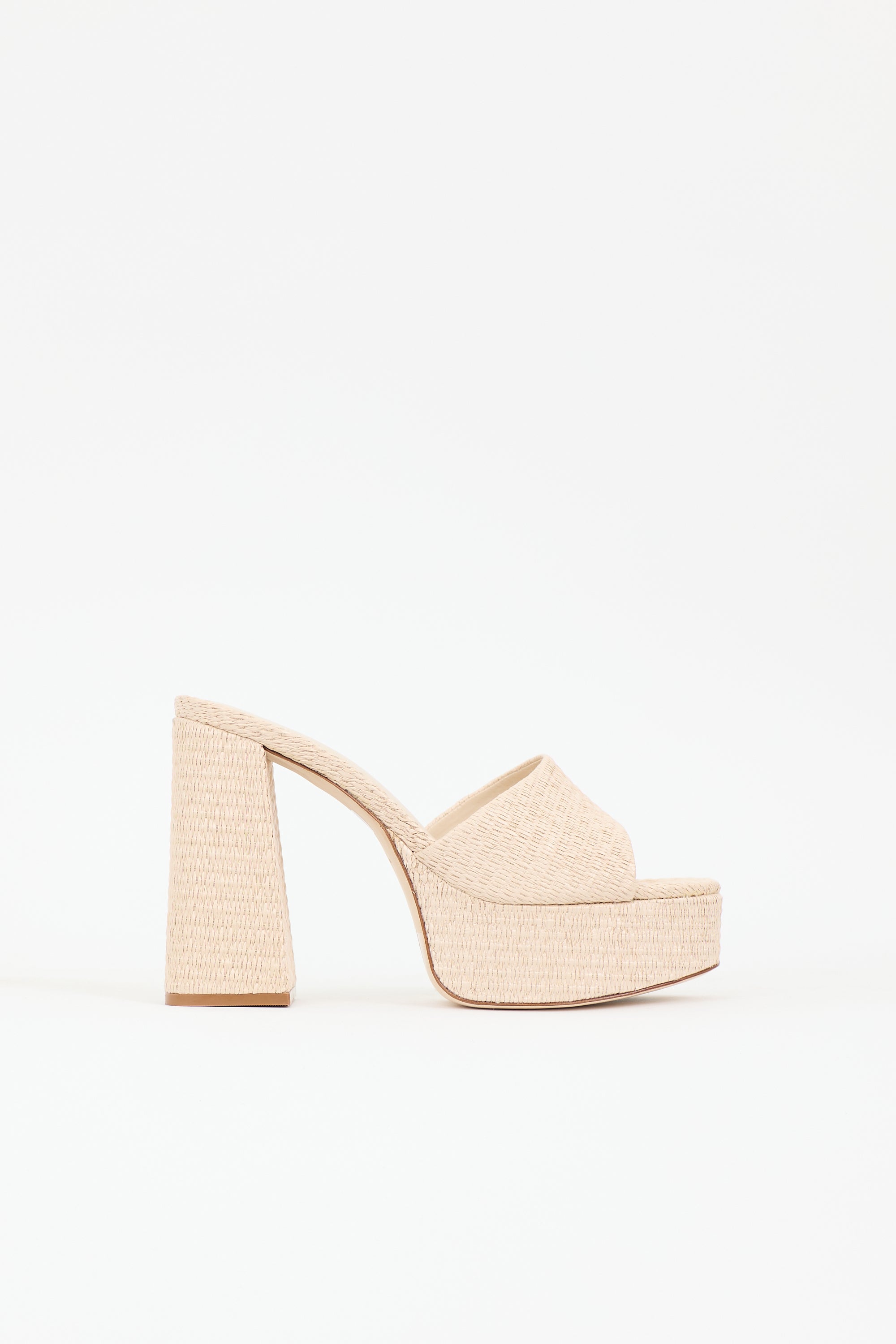 Larroude Raffia Dolly Mule