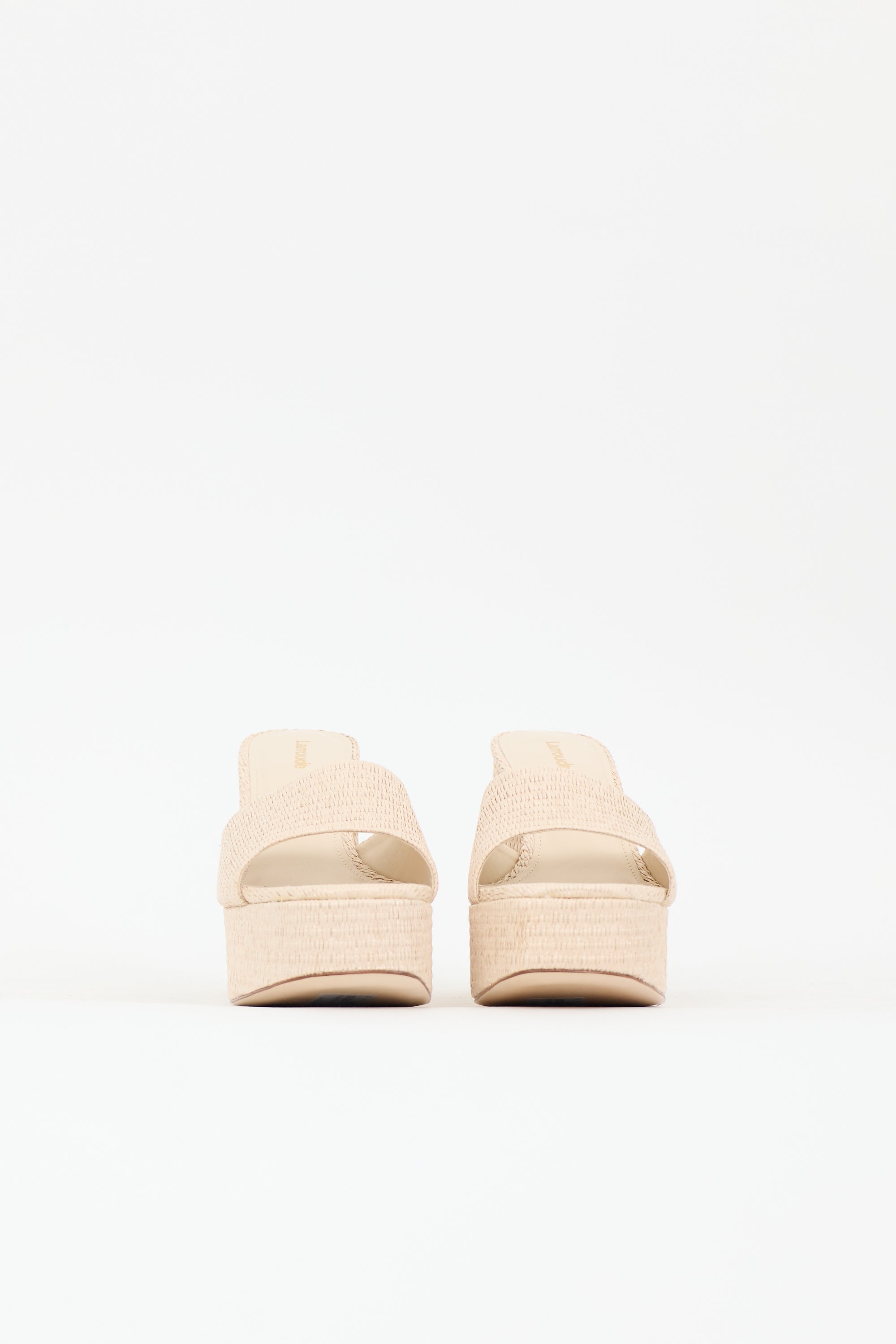 Larroude Raffia Dolly Mule