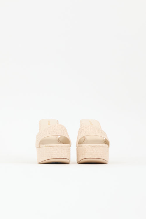 Larroude Raffia Dolly Mule