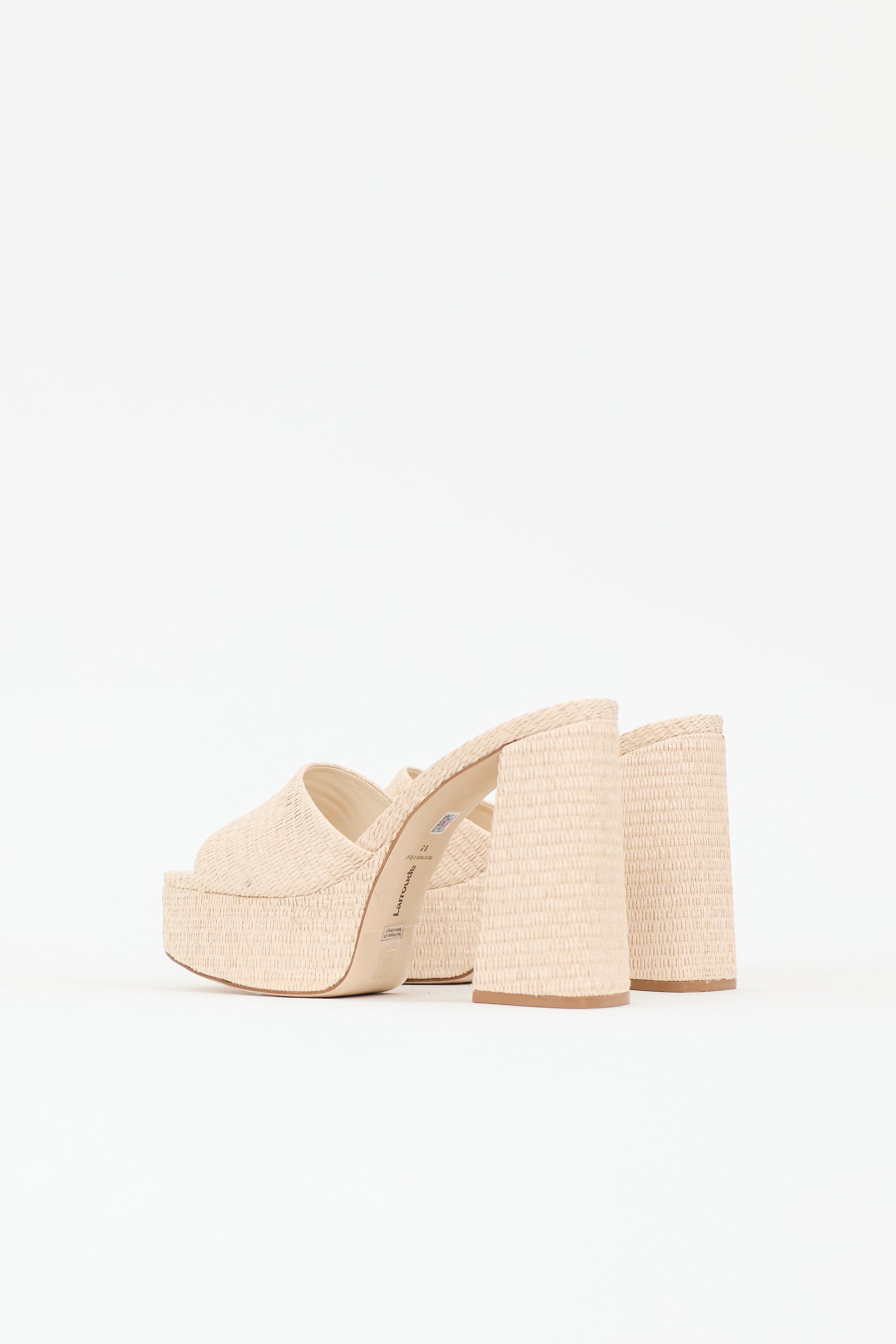 Larroude Raffia Dolly Mule