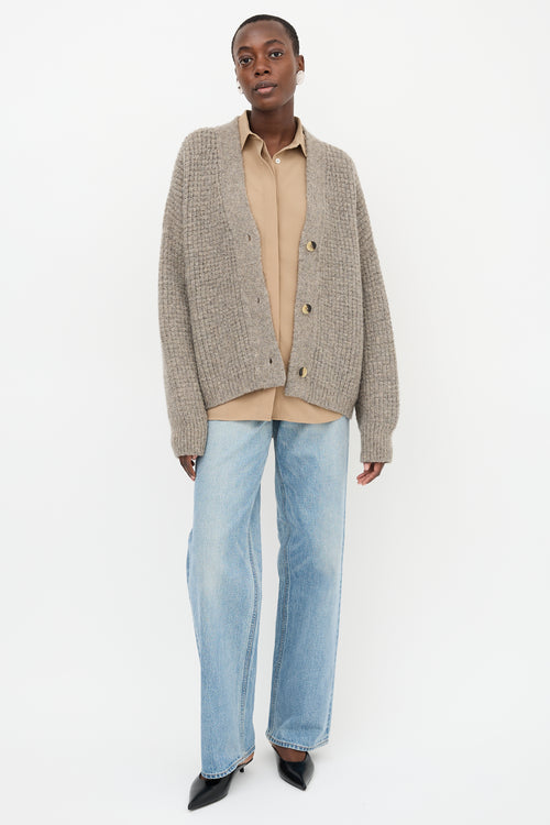 Lauren Manoogian Wool Waffle Cardigan