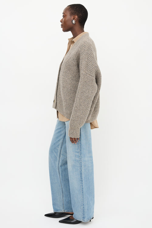 Lauren Manoogian Wool Waffle Cardigan