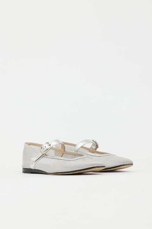 Le Monde Beryl Mesh Metallic Maryjane  Flat