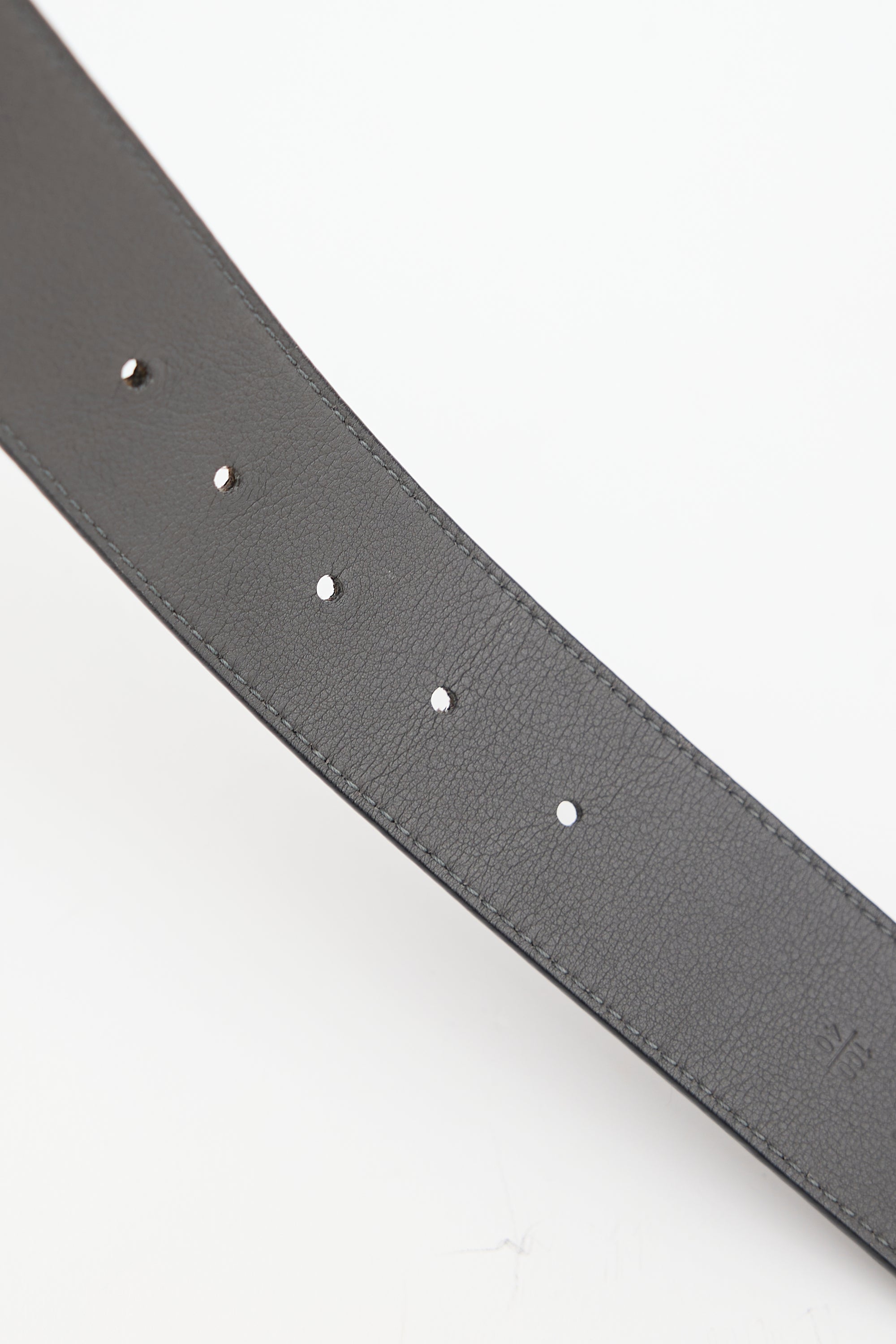 Louis Vuitton Leather Damier LV Buckle Reversible Belt