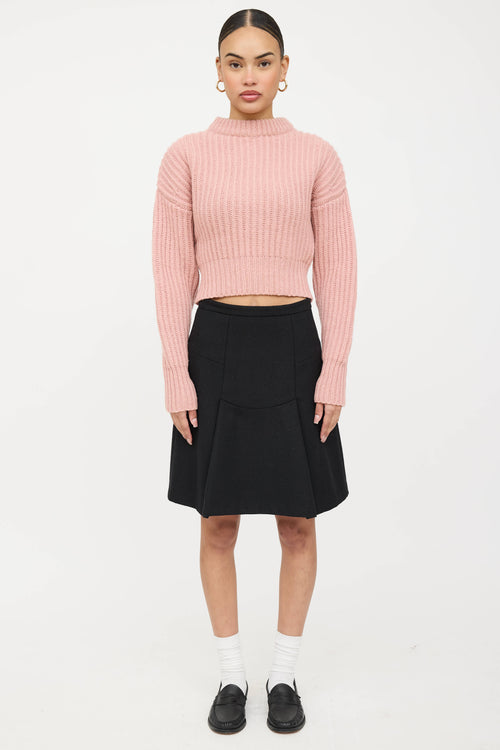 Lee Mathews Wool Ribbed Knit Sweater
