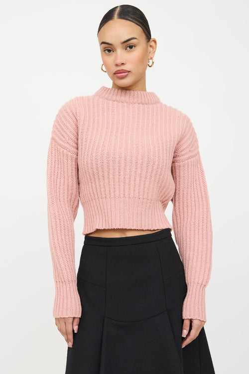 Lee Mathews Wool Ribbed Knit Sweater