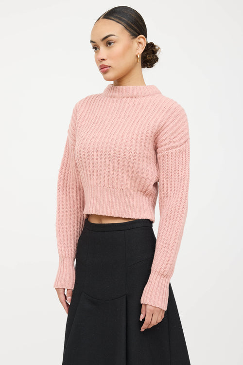 Lee Mathews Wool Ribbed Knit Sweater