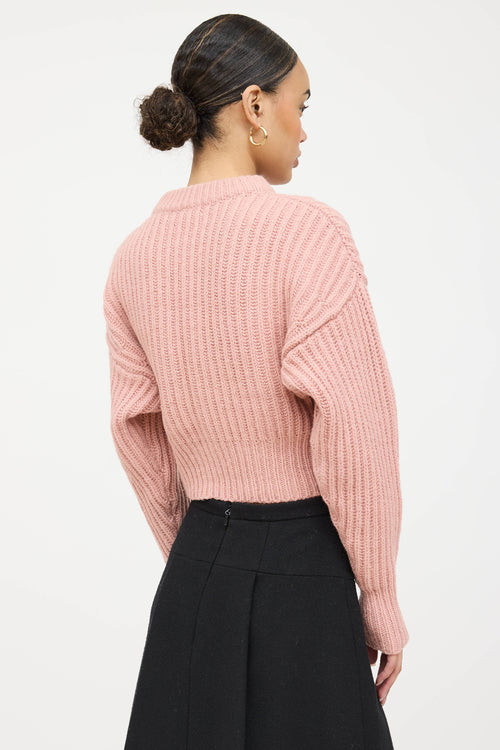 Lee Mathews Wool Ribbed Knit Sweater