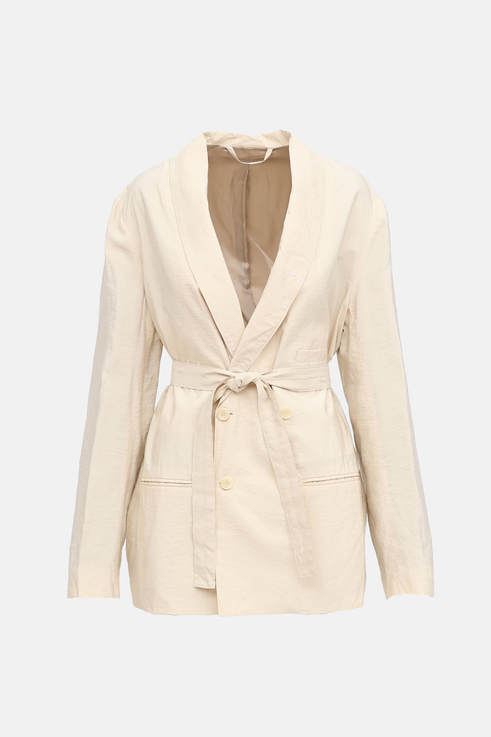 Lemaire Silk Blend Belted Blazer