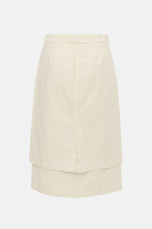 Lemaire Layered Button Midi Skirt
