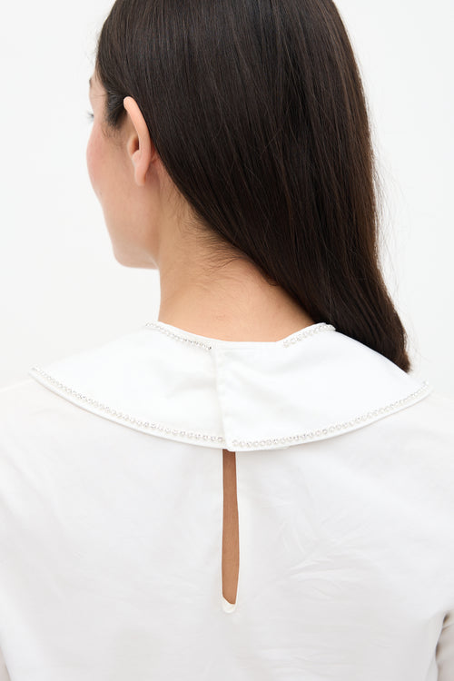 Les Inconnus Crystal Trim Collar Necklace